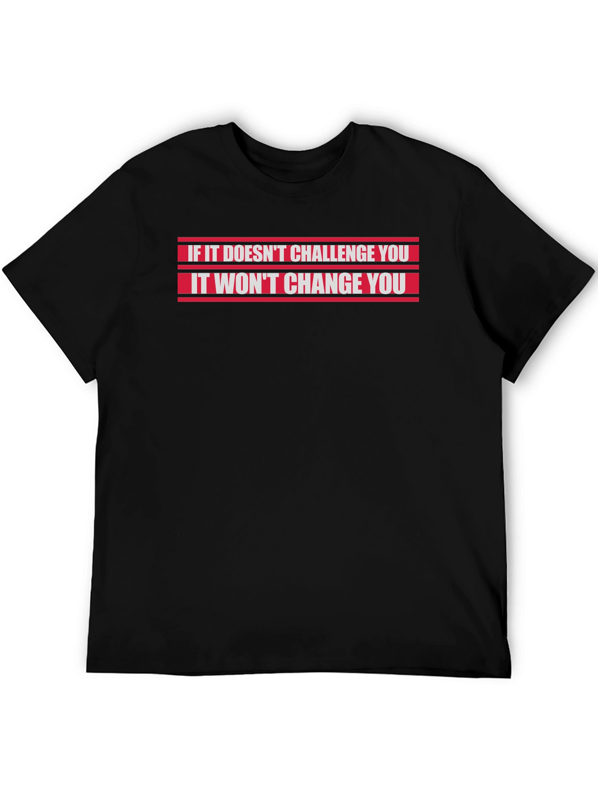 Challenge Yourself Black Graphic T-Shirt