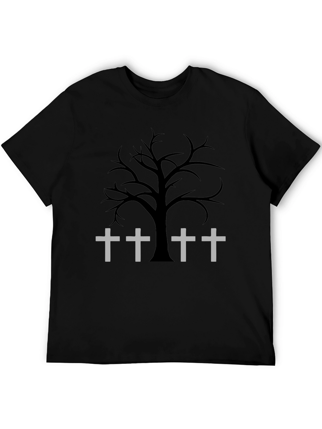 Graveyard Tree Graphic Tee - Spooky Season T-Shirt