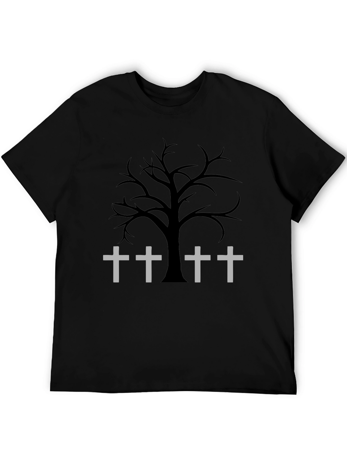 Graveyard Tree Graphic Tee - Spooky Season T-Shirt
