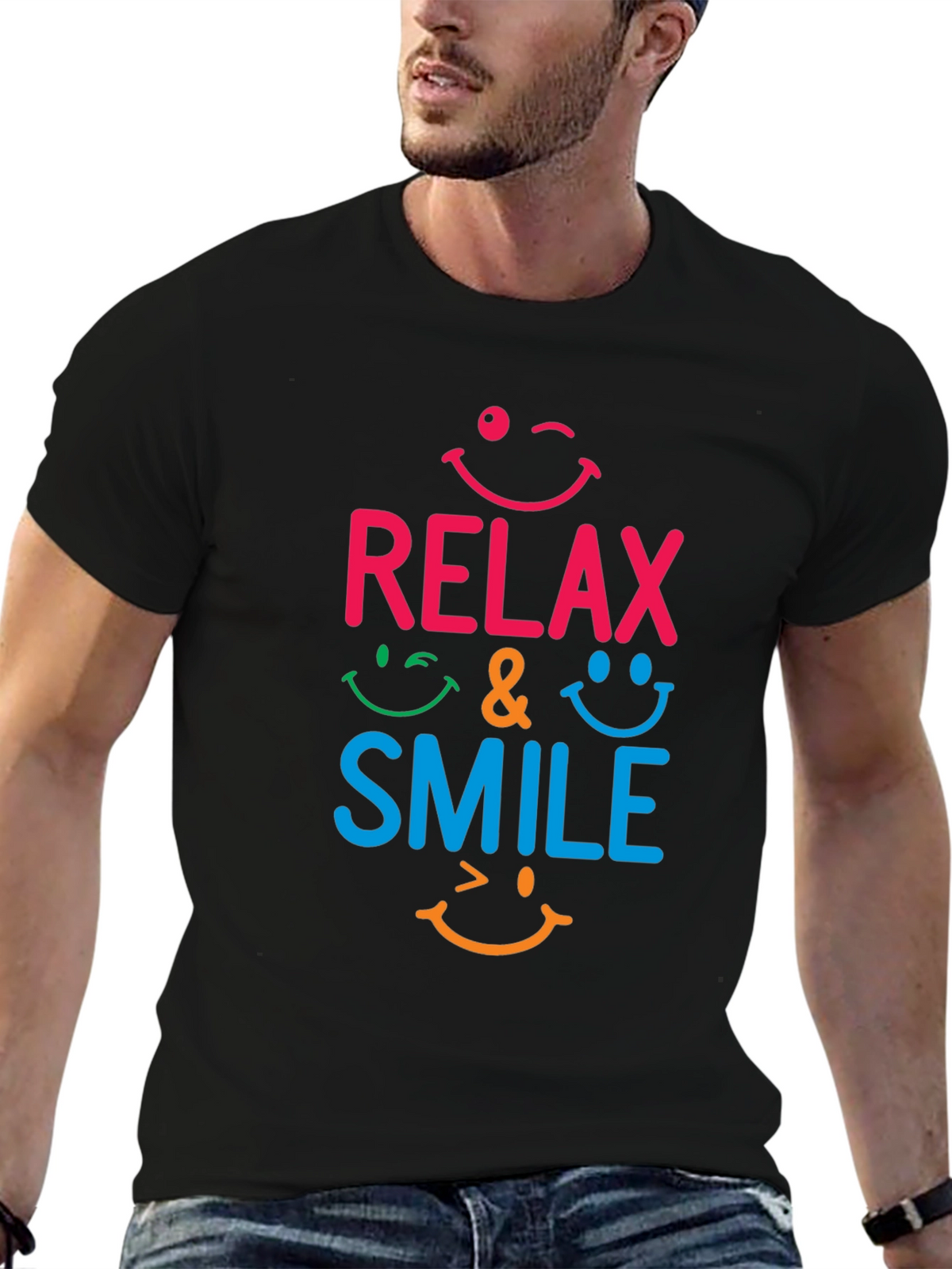 Relax & Smile Graphic T-Shirt