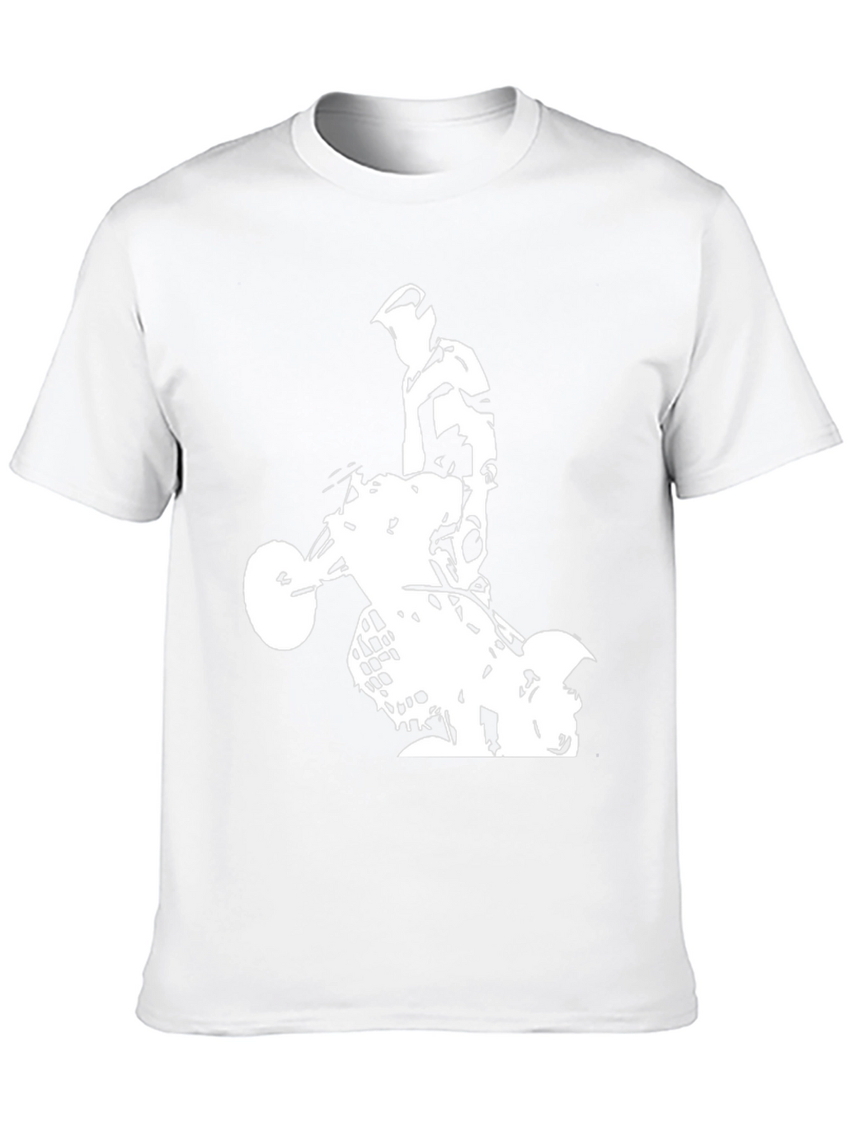 Black Graphic Tee: ATV Rider Design