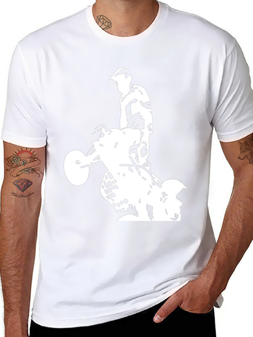 Black Graphic Tee: ATV Rider Design