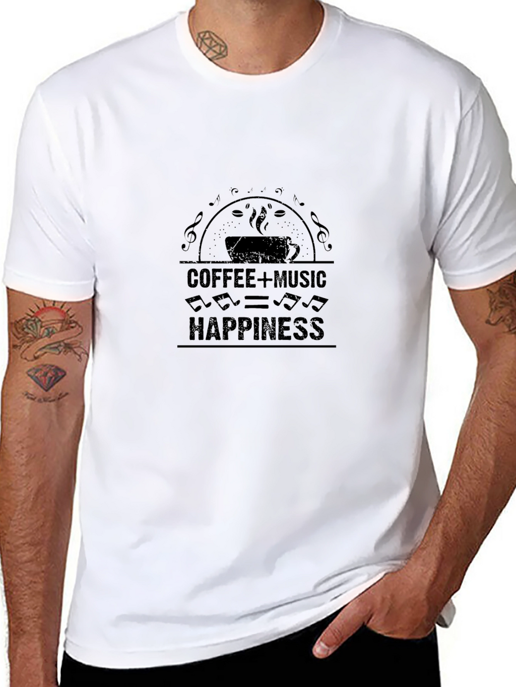 Coffee & Music = Happiness Graphic Tee