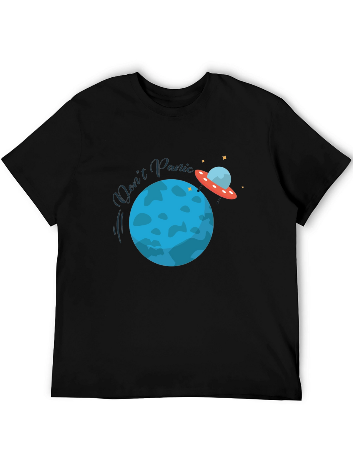 Dont Panic Graphic Tee - Space Theme