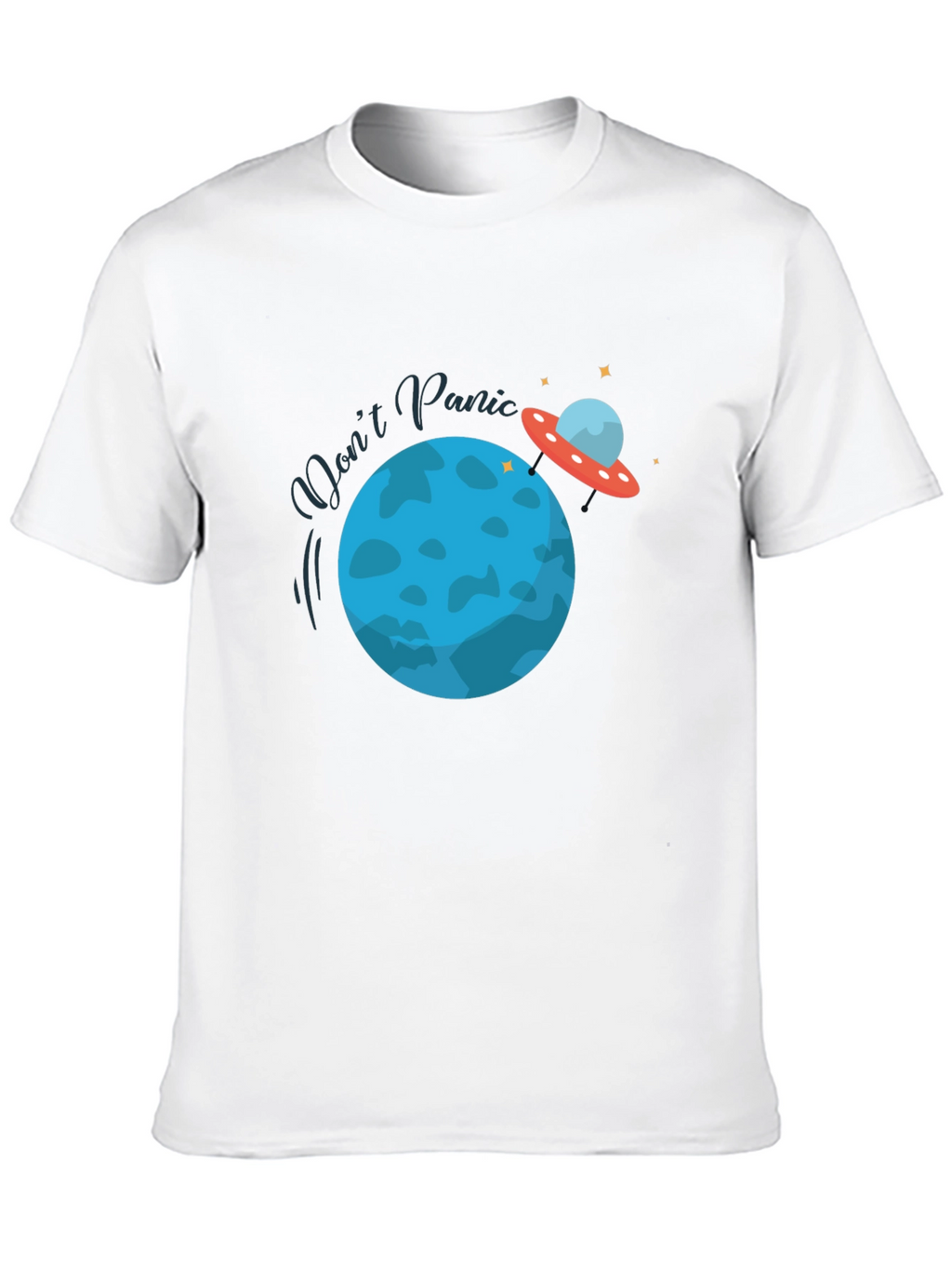 Dont Panic Graphic Tee - Space Theme