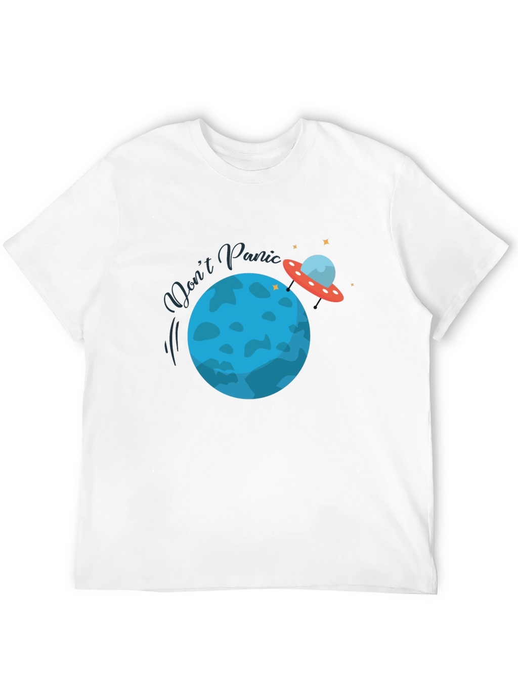 Dont Panic Graphic Tee - Space Theme