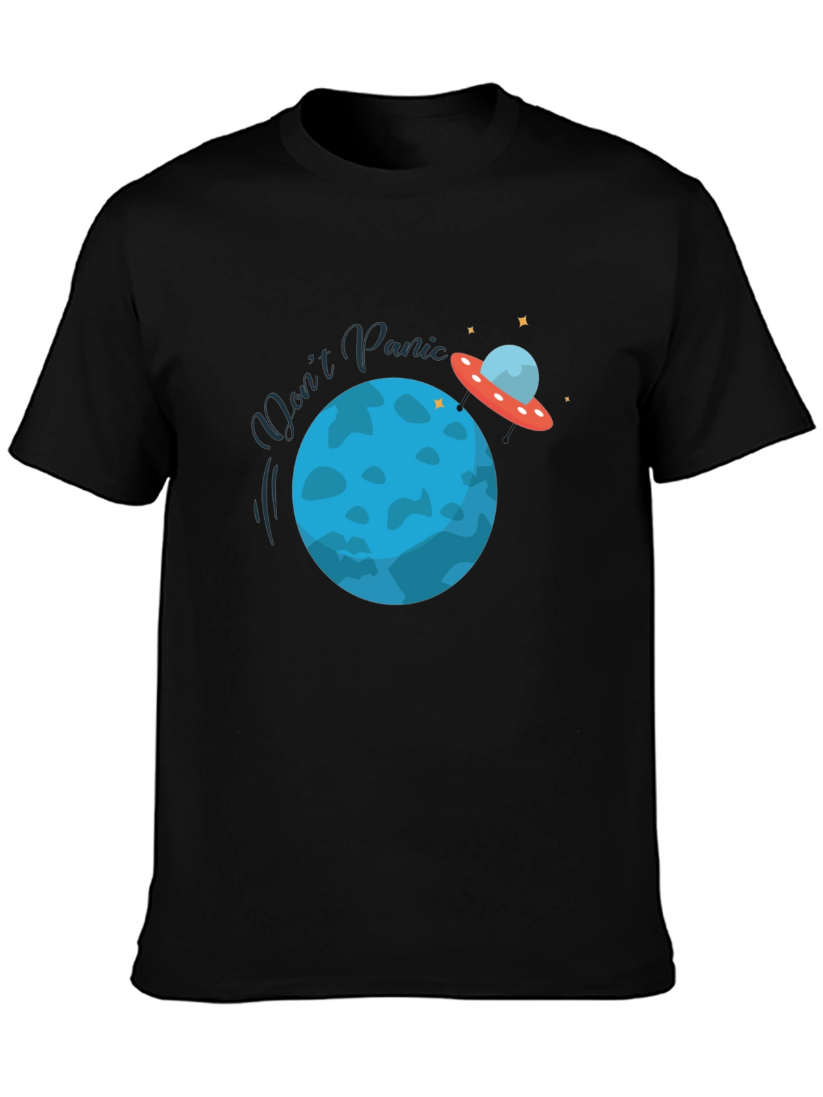 Dont Panic Graphic Tee - Space Theme