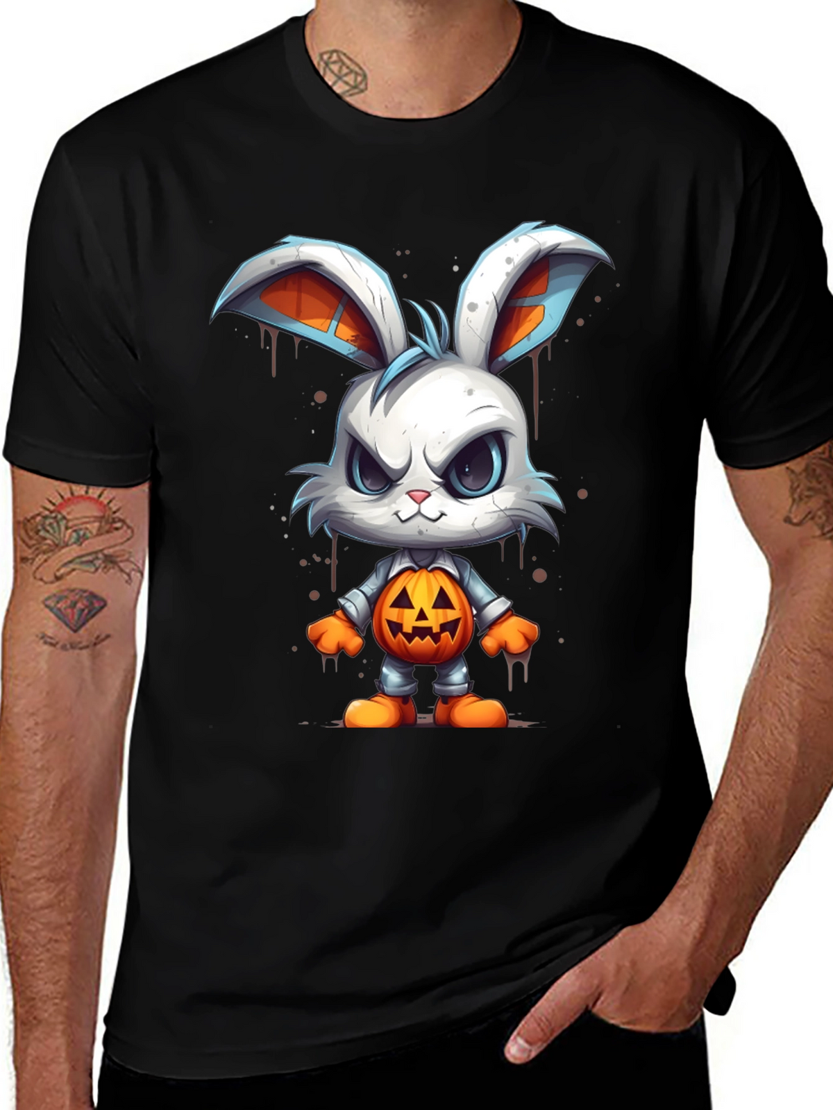 Halloween Bunny T-Shirt - Spooky Rabbit Design