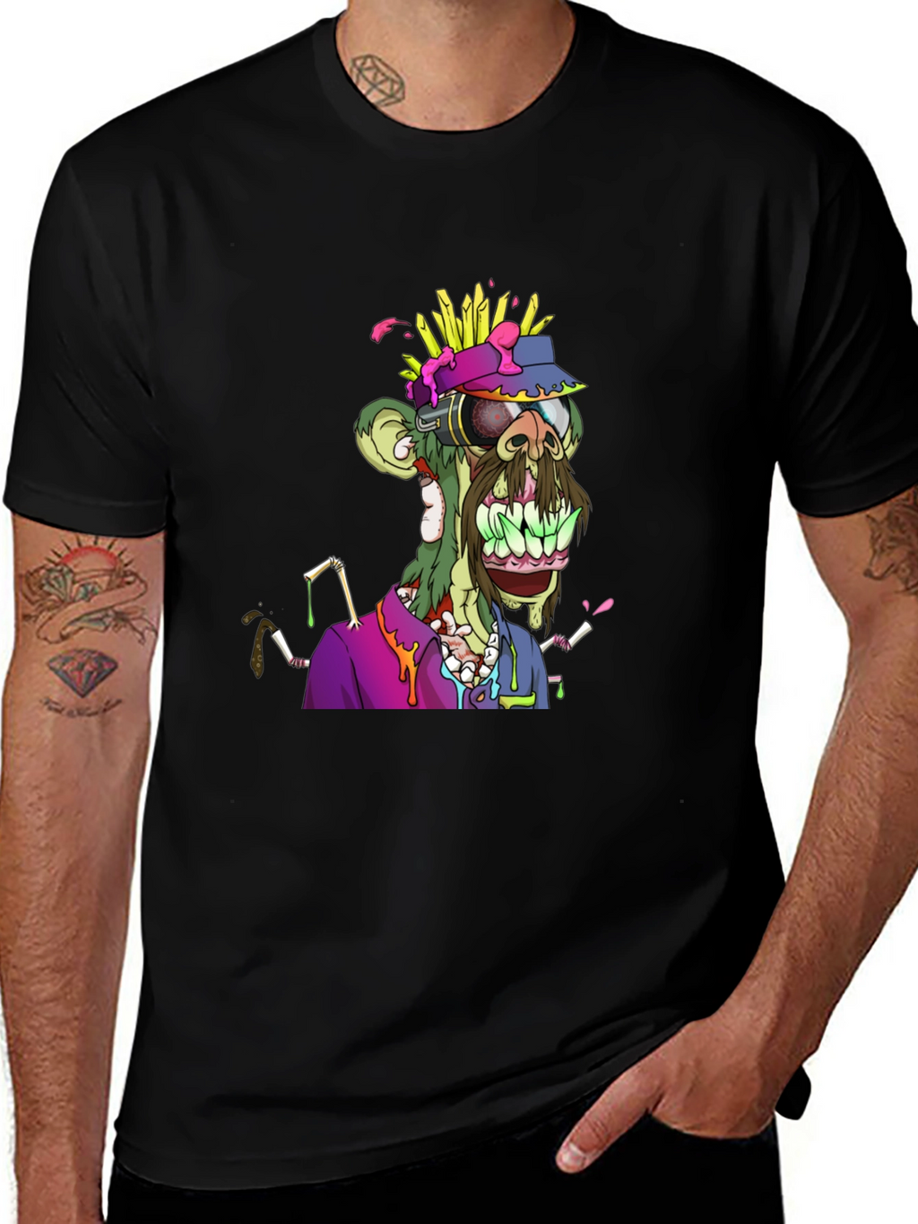 Zombie Ape Graphic Tee - Unique NFT Art Shirt
