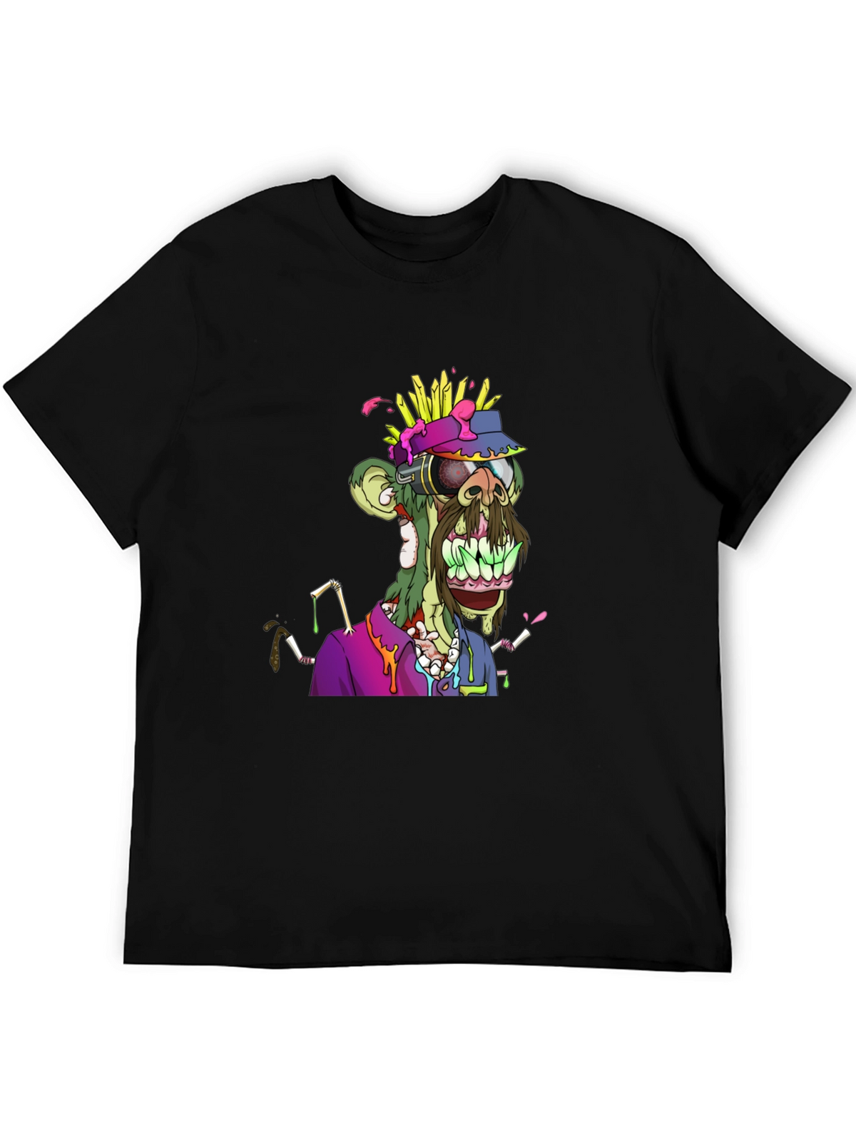 Zombie Ape Graphic Tee - Unique NFT Art Shirt