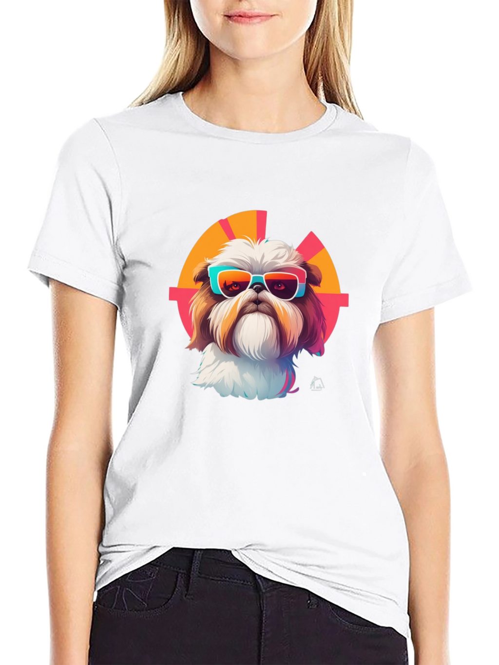 Cool Dog Graphic Tee - Trendy Shih Tzu Design