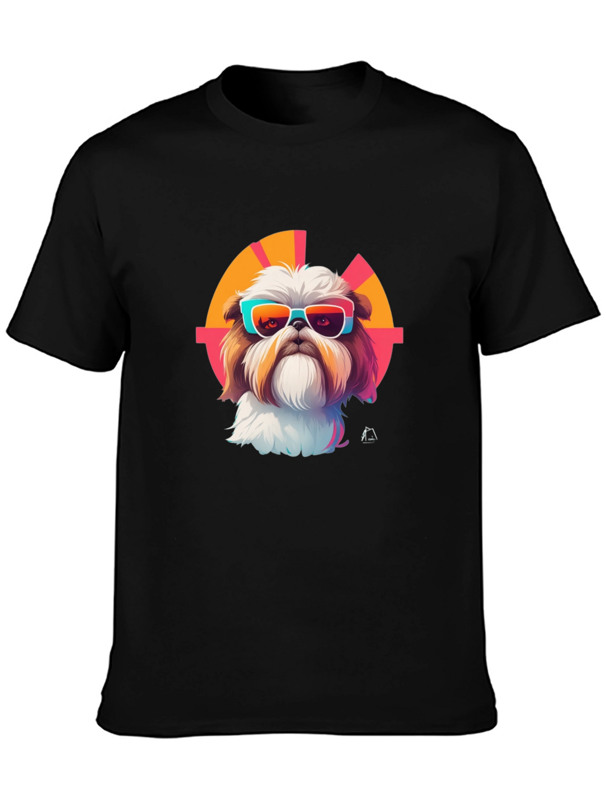 Cool Dog Graphic Tee - Trendy Shih Tzu Design