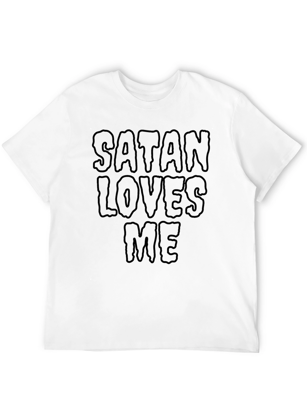 Satan Loves Me Graphic Tee - Black T-Shirt