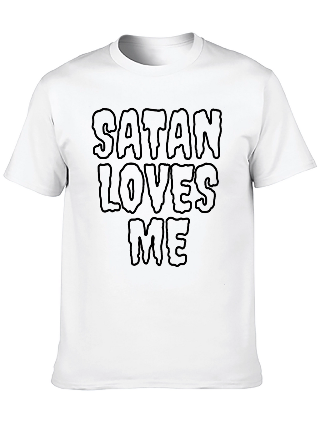 Satan Loves Me Graphic Tee - Black T-Shirt