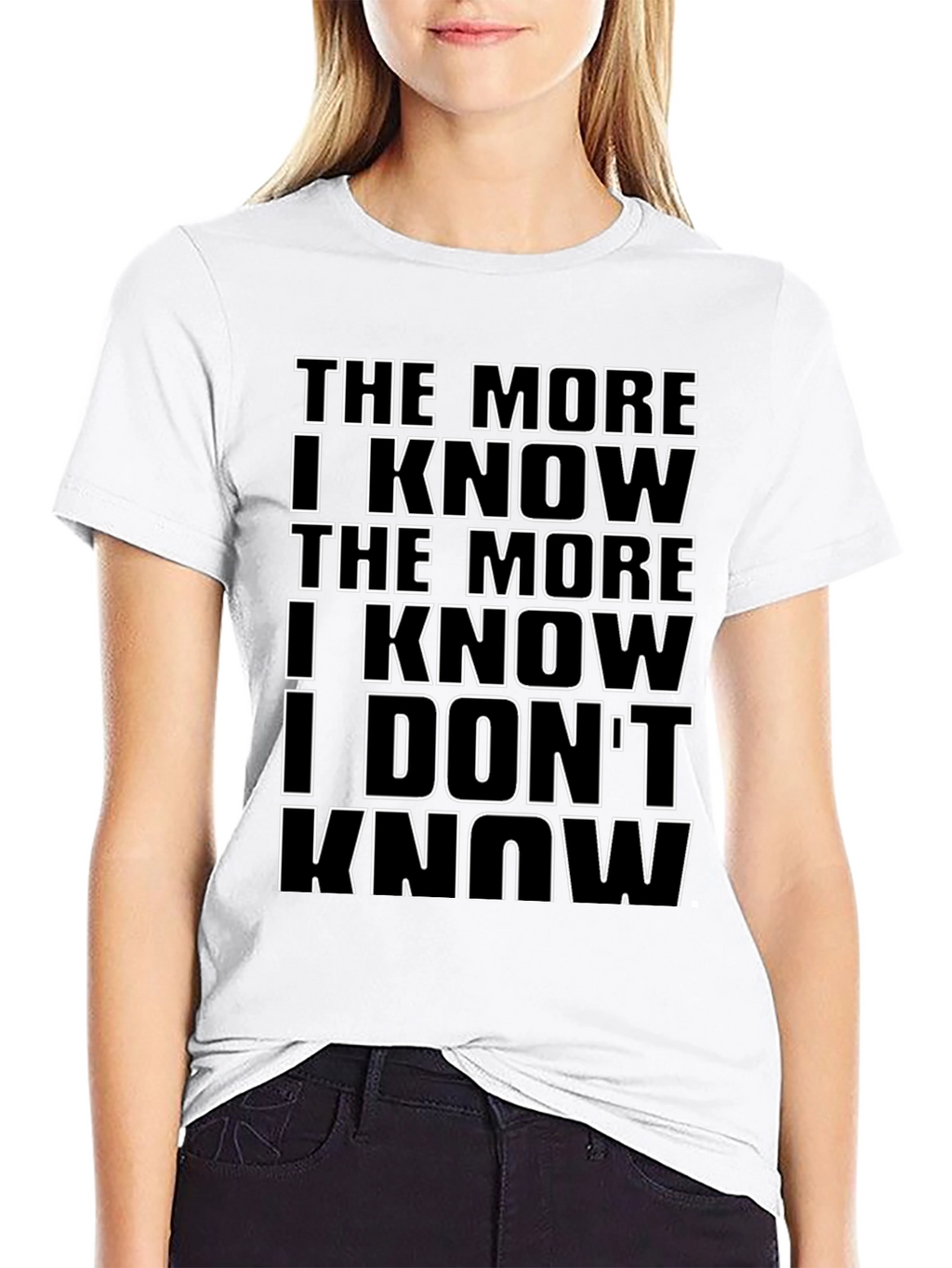 The More I Know Mens Black Graphic Tee
