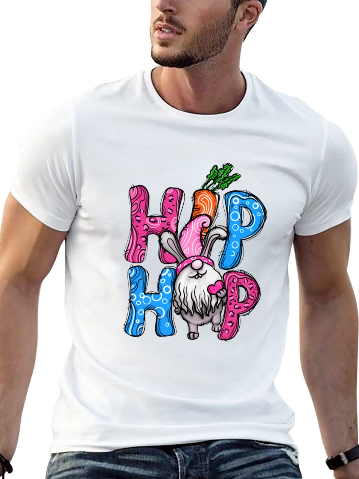 Hip Hop Easter Bunny Gnome T-Shirt
