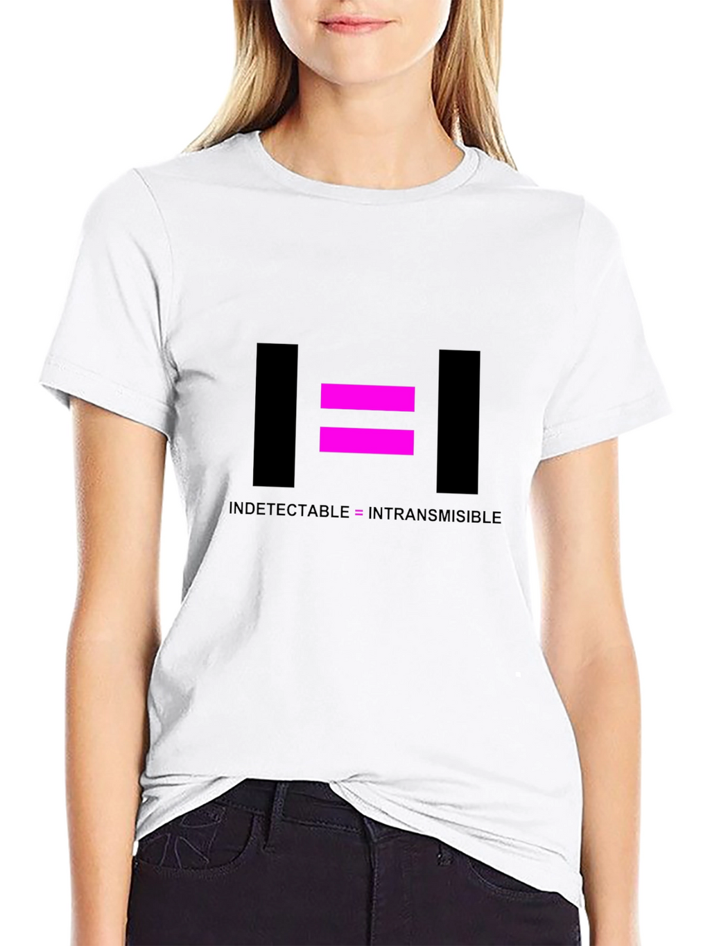 Undetectable = Untransmissible Black T-Shirt