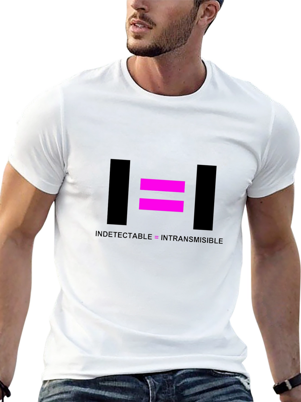 Undetectable = Untransmissible Black T-Shirt