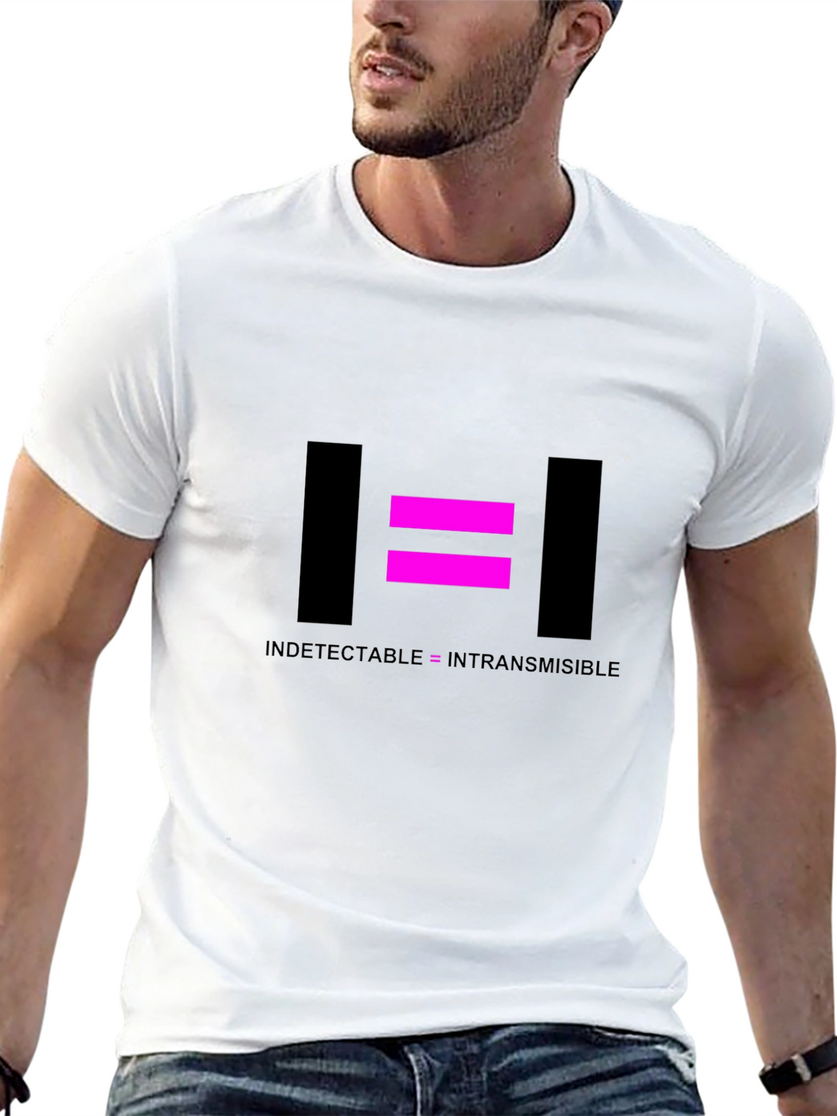 Undetectable = Untransmissible Black T-Shirt
