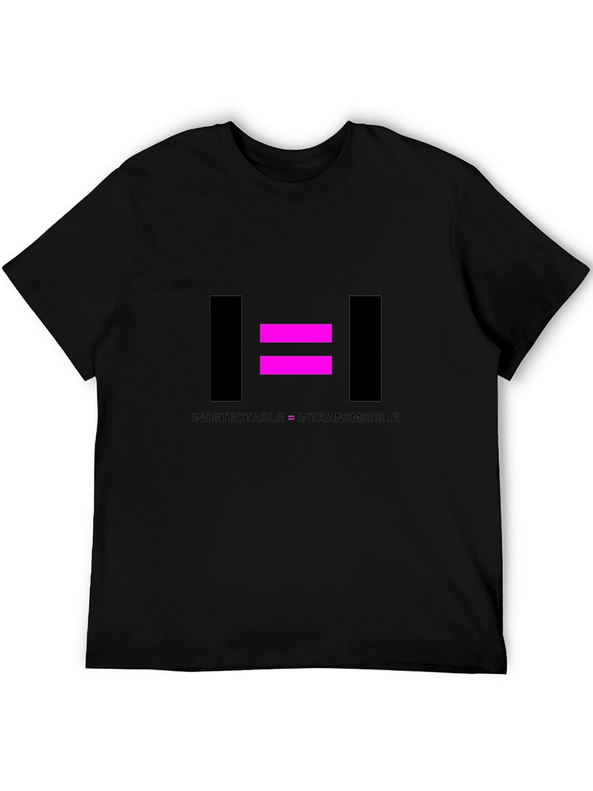Undetectable = Untransmissible Black T-Shirt