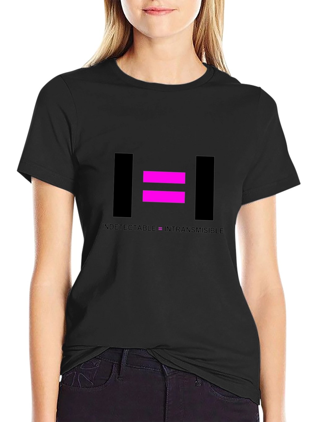 Undetectable = Untransmissible Black T-Shirt