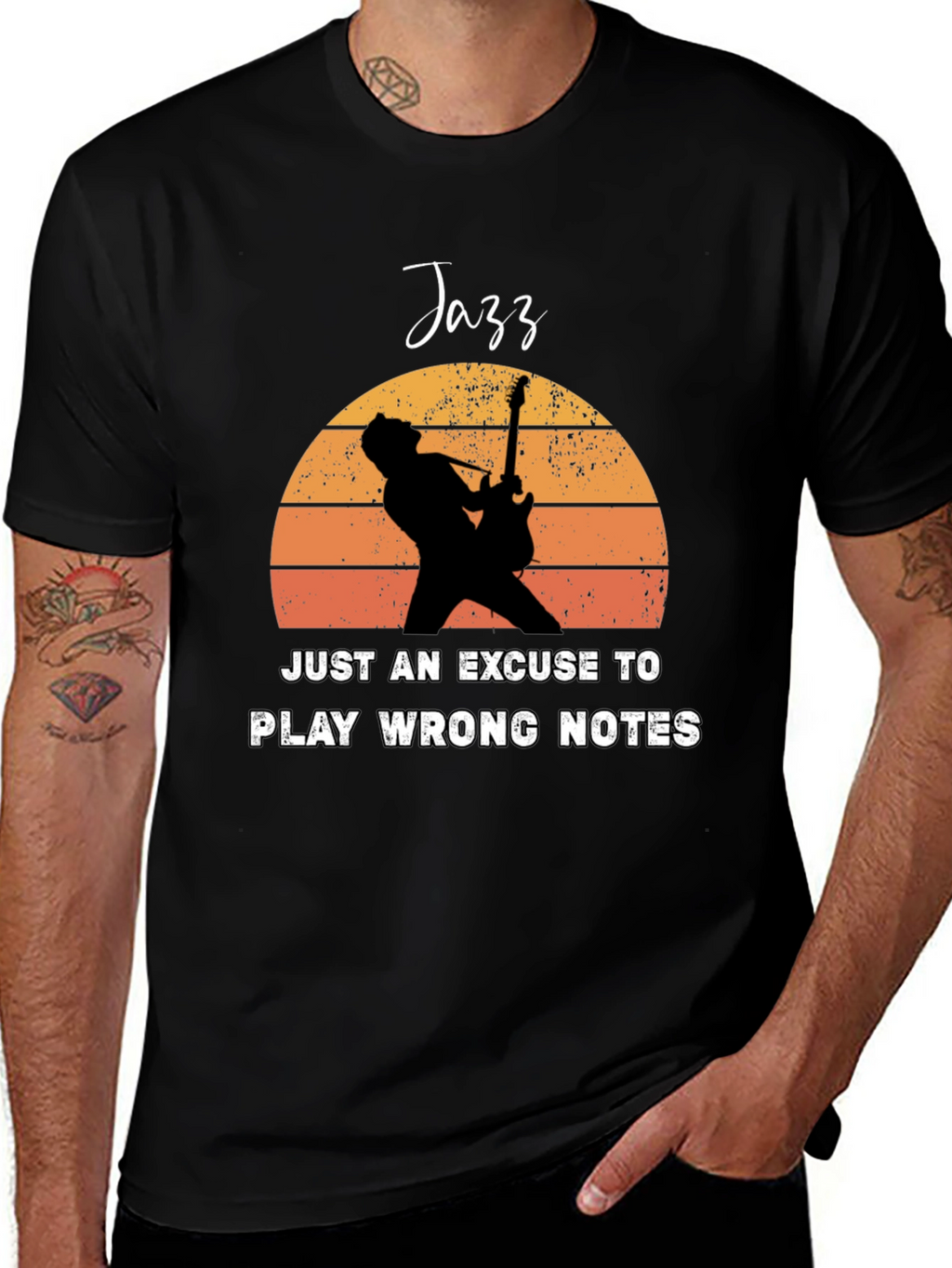 Jazz Wrong Notes Guitar Player T-Shirt