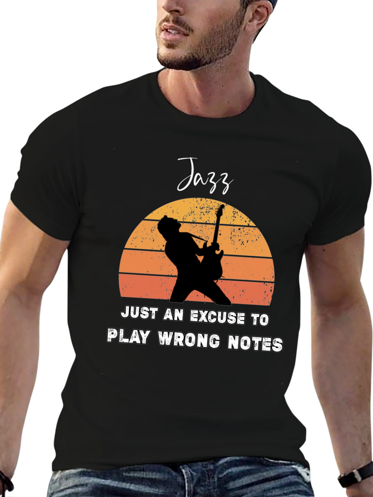 Jazz Wrong Notes Guitar Player T-Shirt