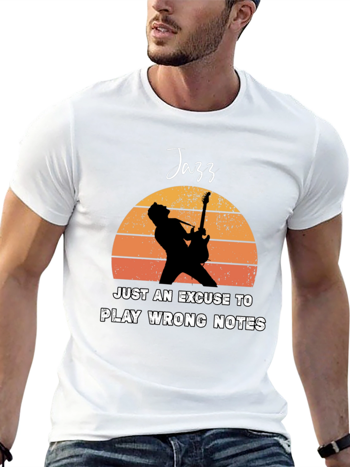 Jazz Wrong Notes Guitar Player T-Shirt