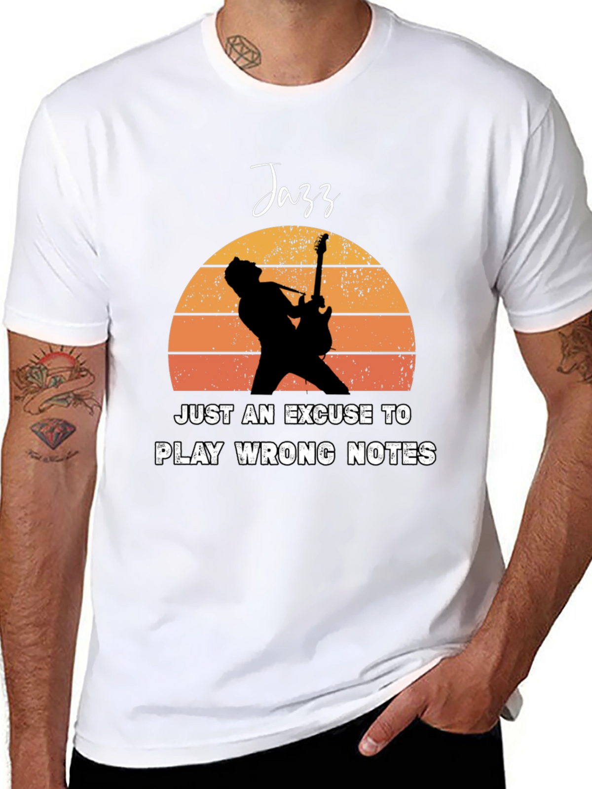 Jazz Wrong Notes Guitar Player T-Shirt