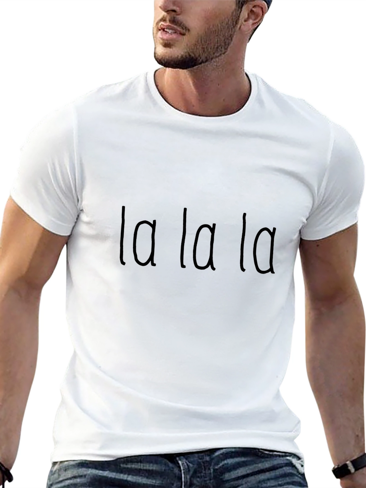 La La La Graphic Tee - Mens Black T-Shirt