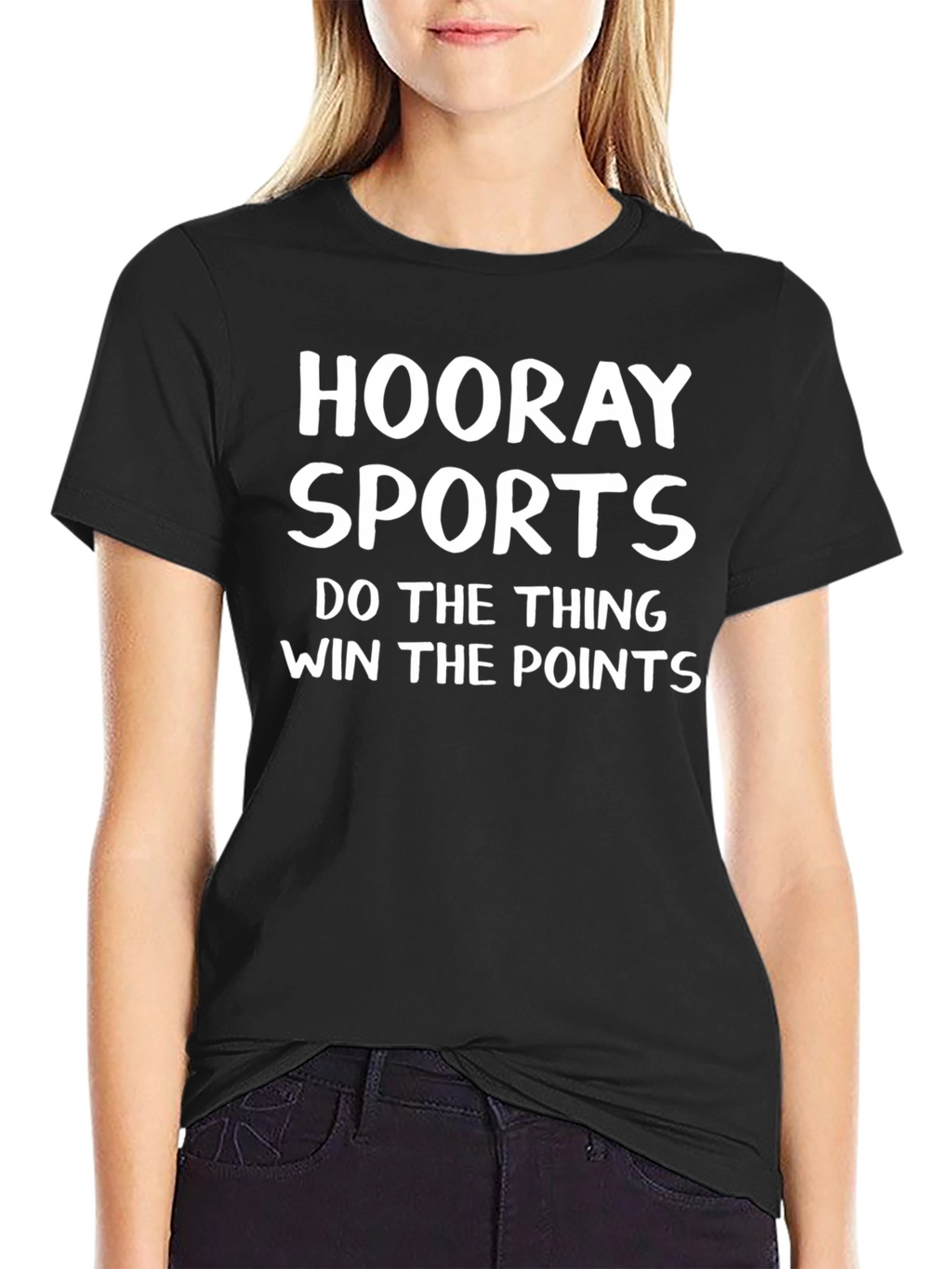 Hooray Sports Black Graphic Tee