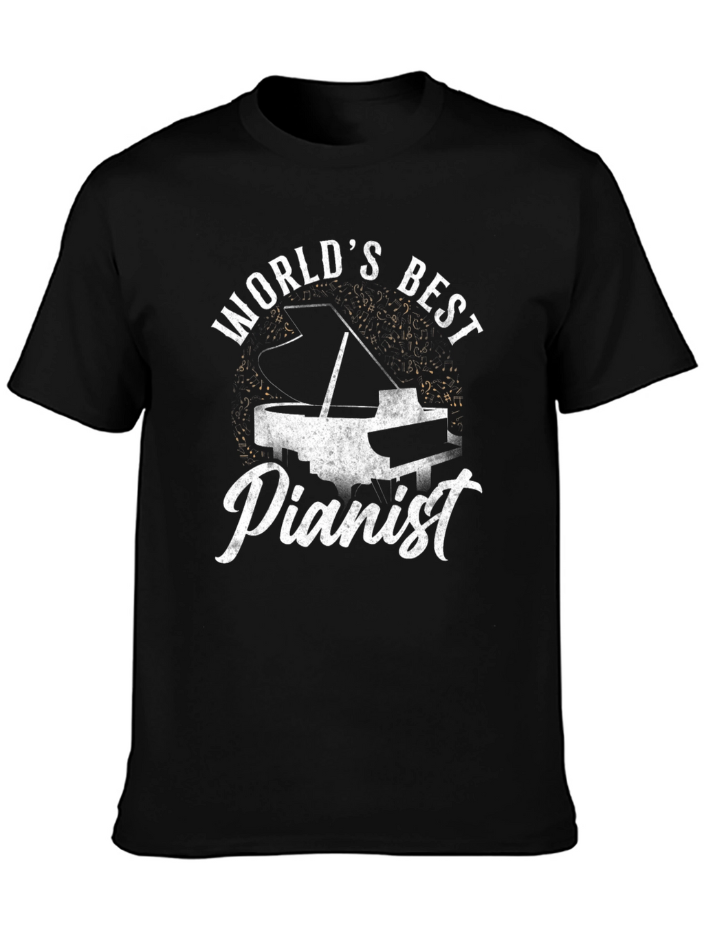 Worlds Best Pianist Black T-Shirt