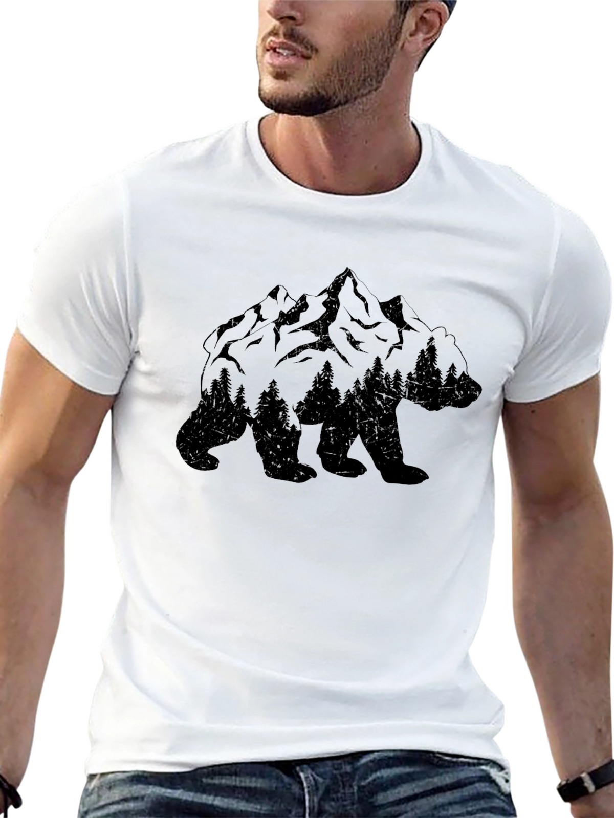 Nature Bear Mountain T-Shirt Black