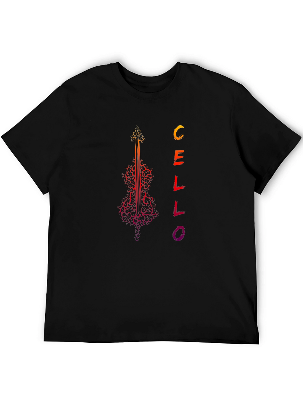 Cello Art Graphic Tee - Music Lovers T-Shirt