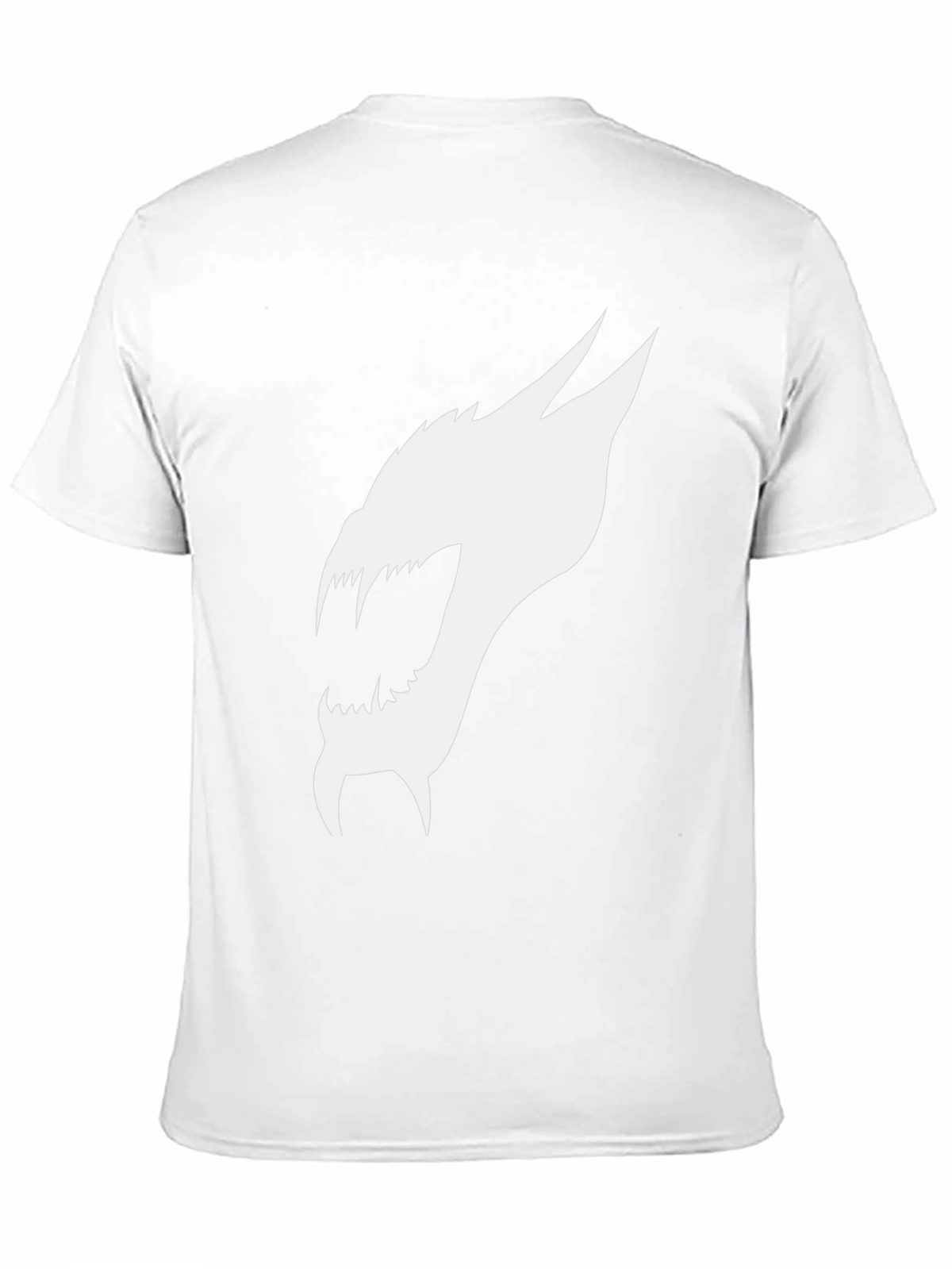 Black T-Shirt with White Dragon Graphic