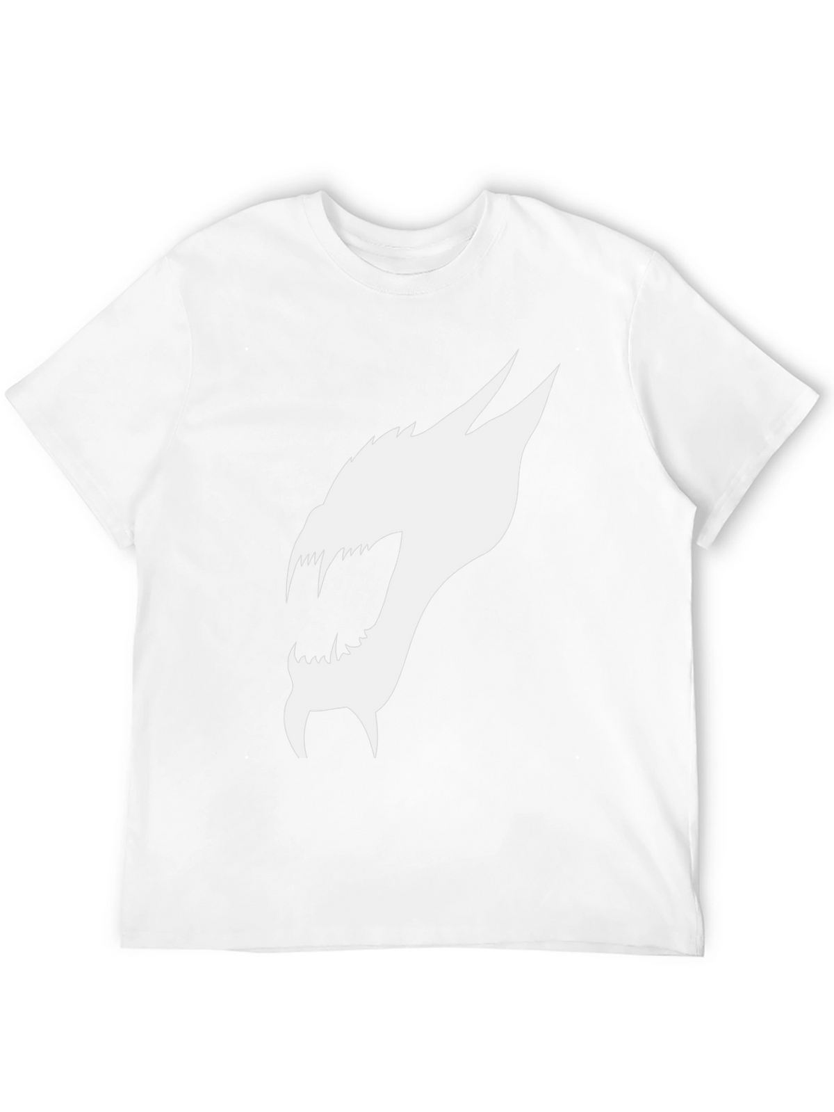 Black T-Shirt with White Dragon Graphic