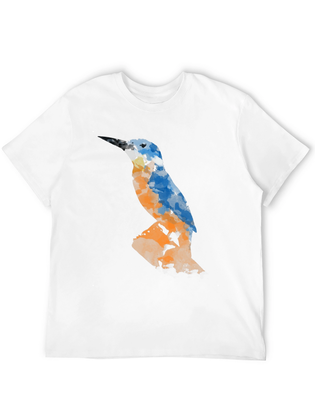 Abstract Bird Graphic Tee - Mens Black T-Shirt