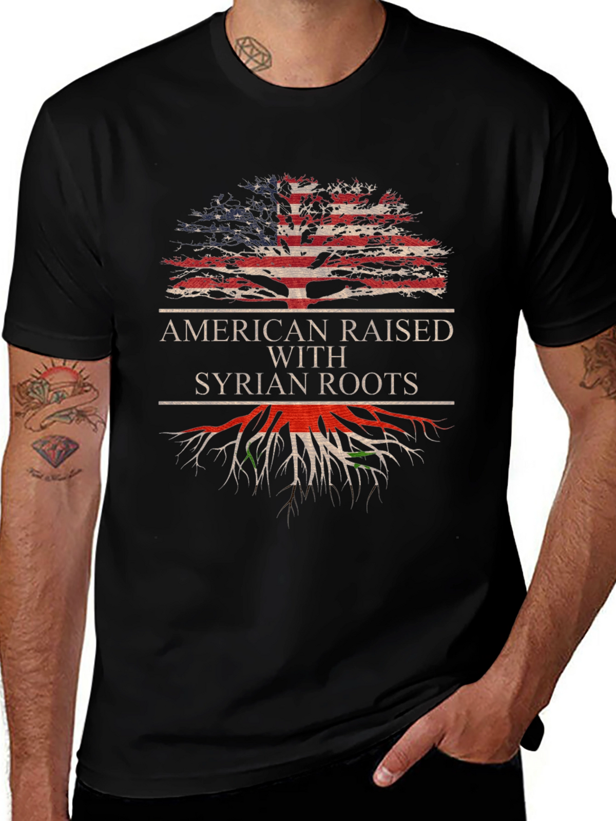 American Raised Syrian Roots T-Shirt