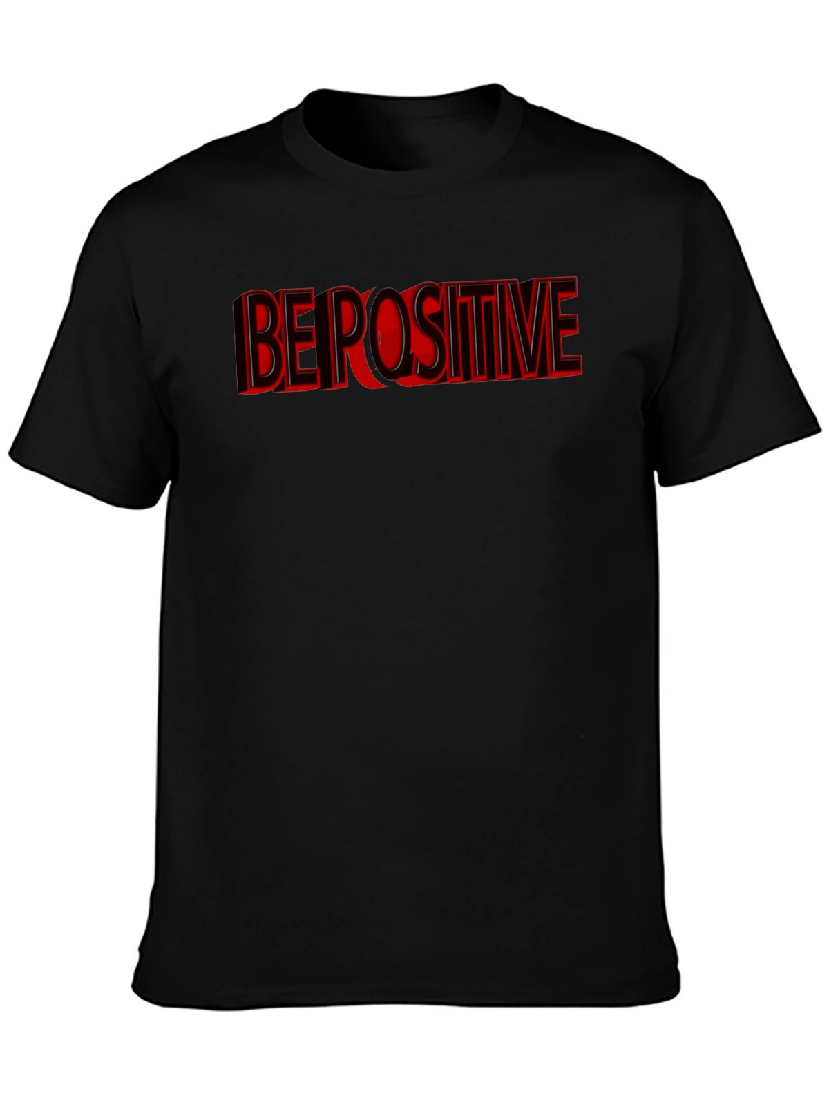 Be Positive Graphic T-Shirt - Black