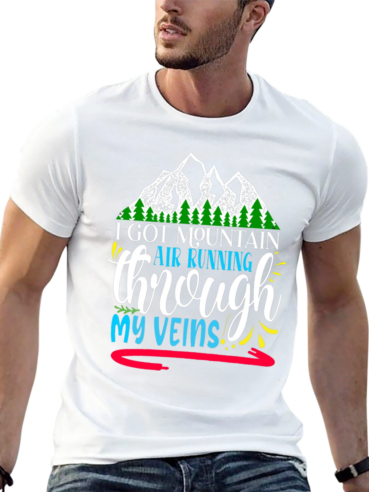 Mountain Air Running Through My Veins Graphic Tee