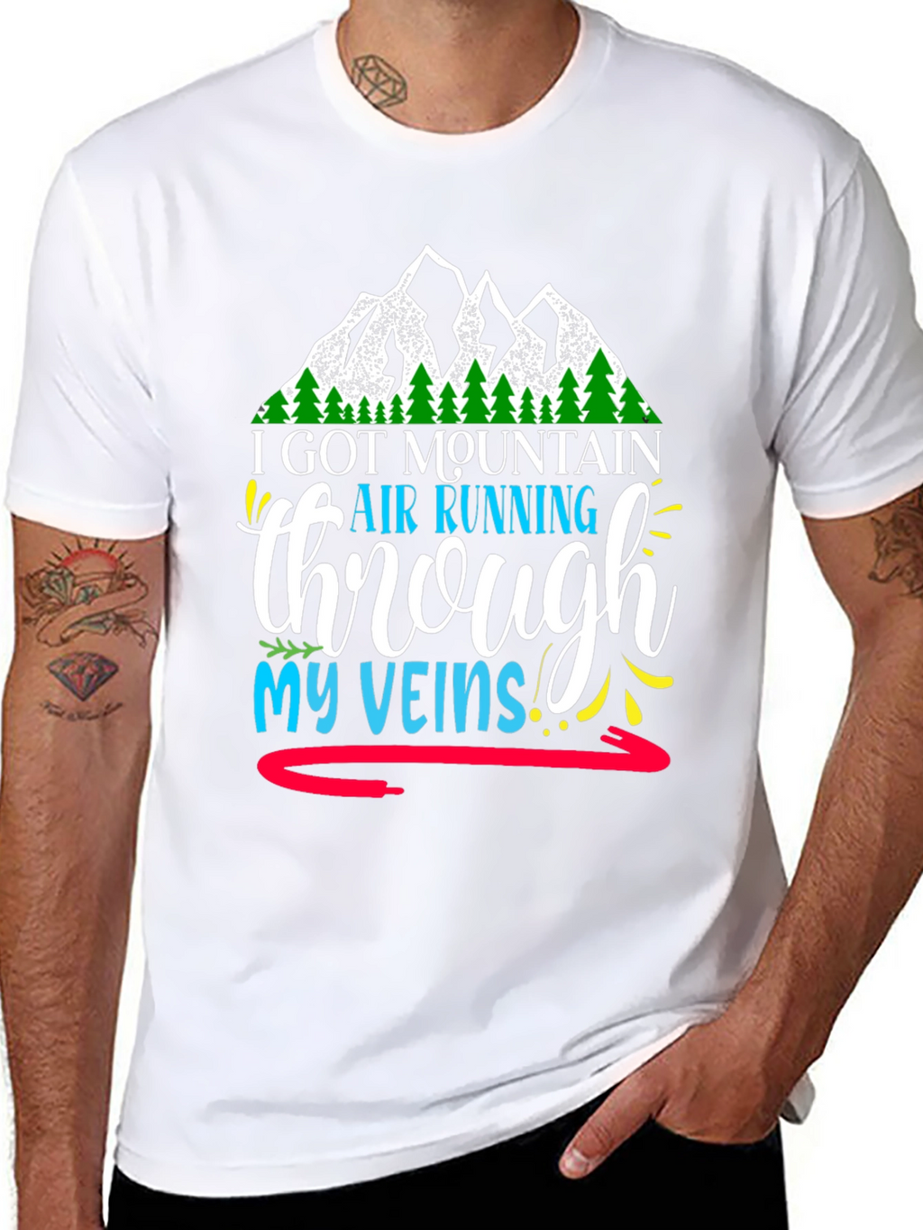 Mountain Air Running Through My Veins Graphic Tee