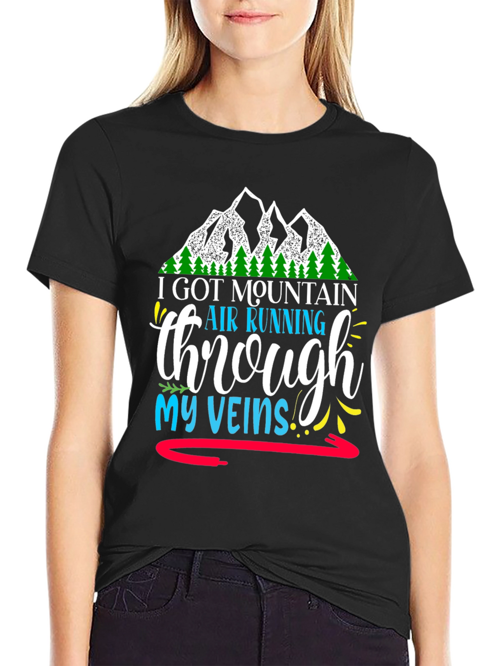 Mountain Air Running Through My Veins Graphic Tee