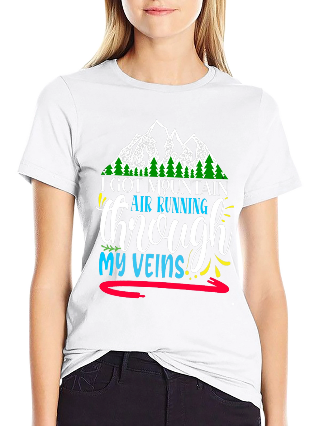 Mountain Air Running Through My Veins Graphic Tee