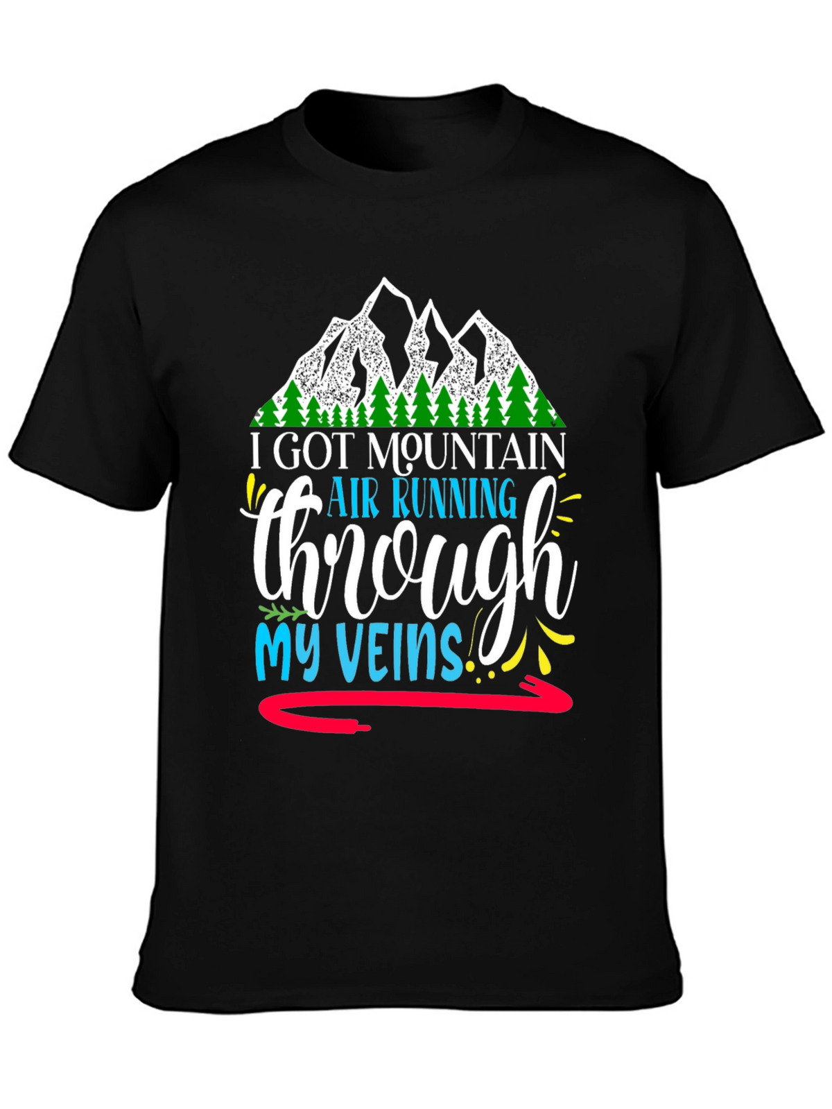 Mountain Air Running Through My Veins Graphic Tee