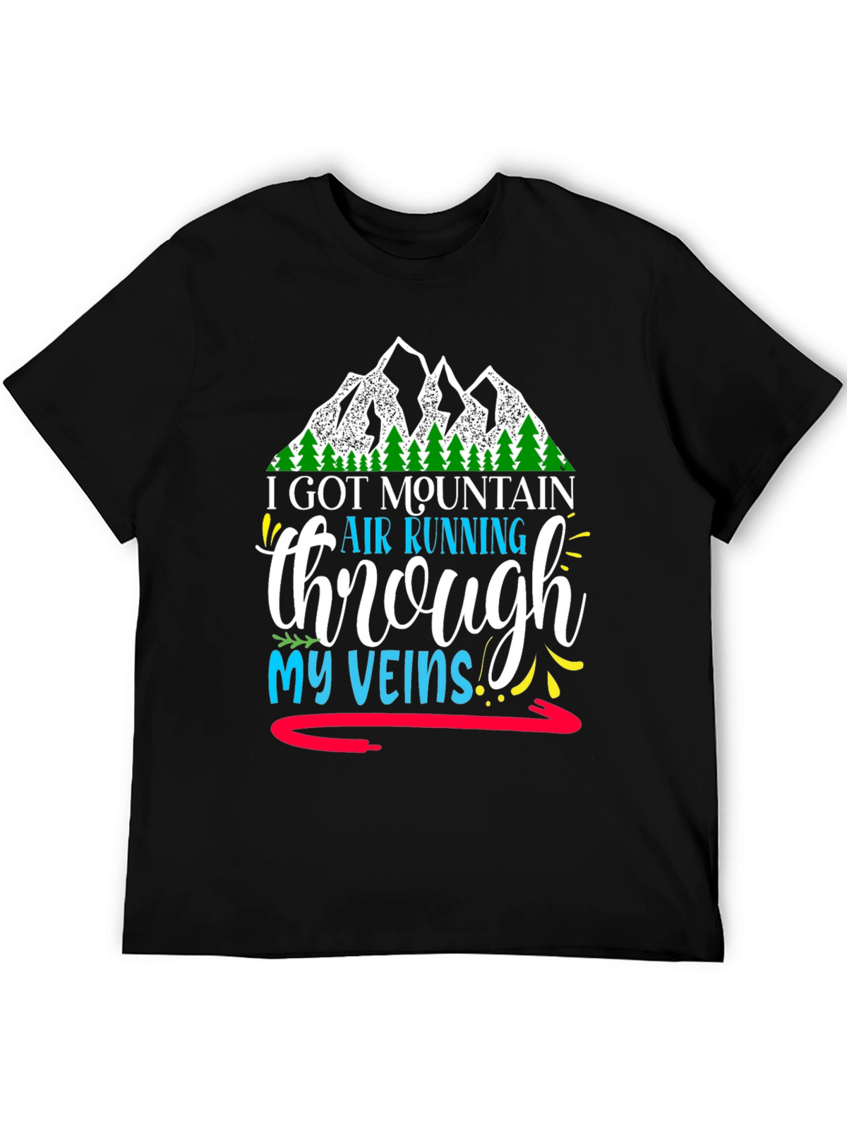 Mountain Air Running Through My Veins Graphic Tee