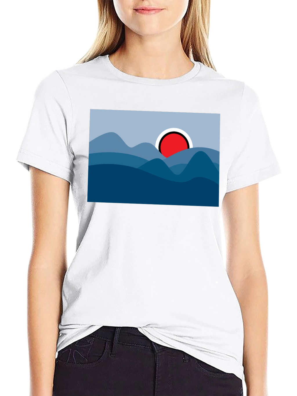Abstract Mountainscape Graphic Tee
