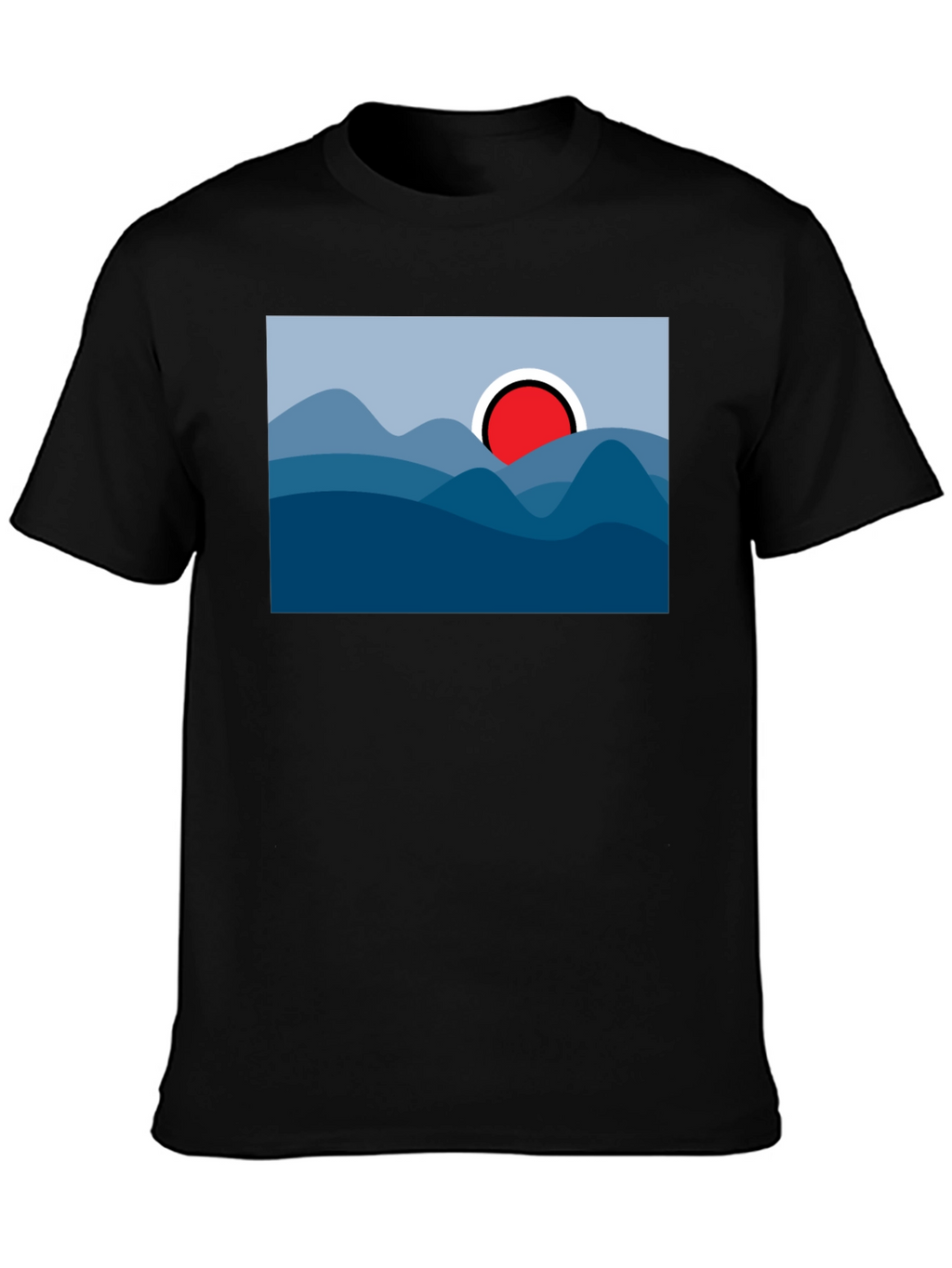 Abstract Mountainscape Graphic Tee