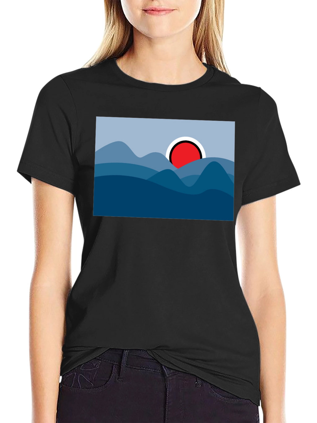 Abstract Mountainscape Graphic Tee