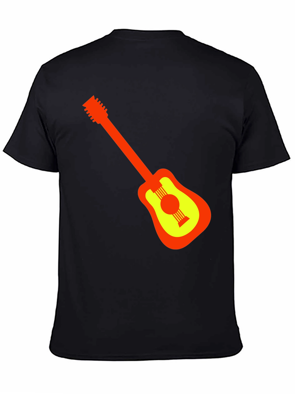 Guitar Graphic Black T-Shirt - Stylish Music Lover Tee