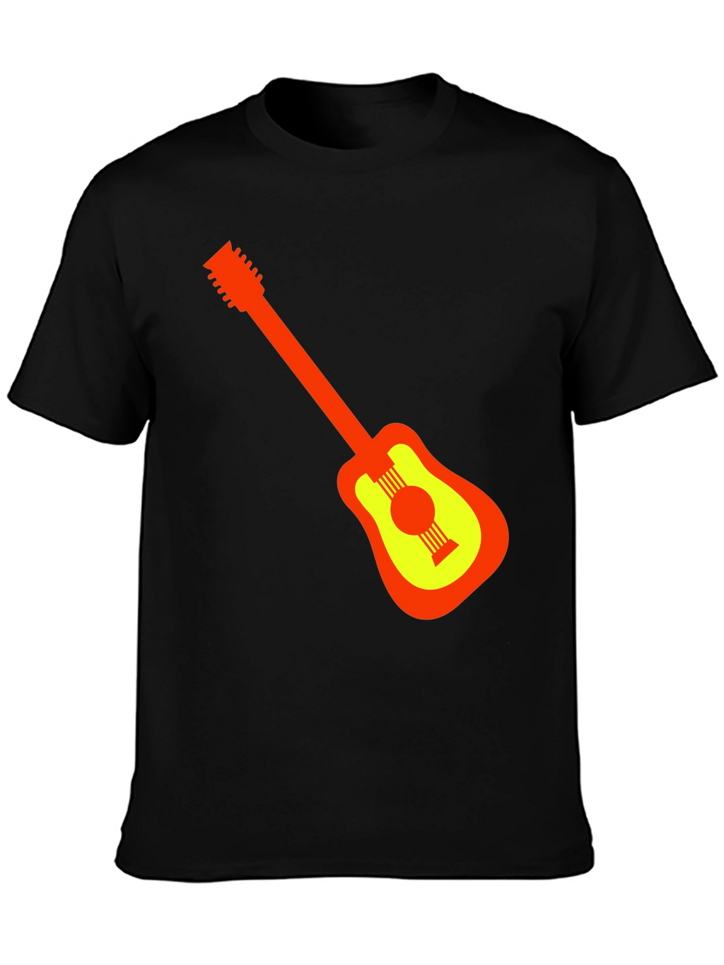 Guitar Graphic Black T-Shirt - Stylish Music Lover Tee